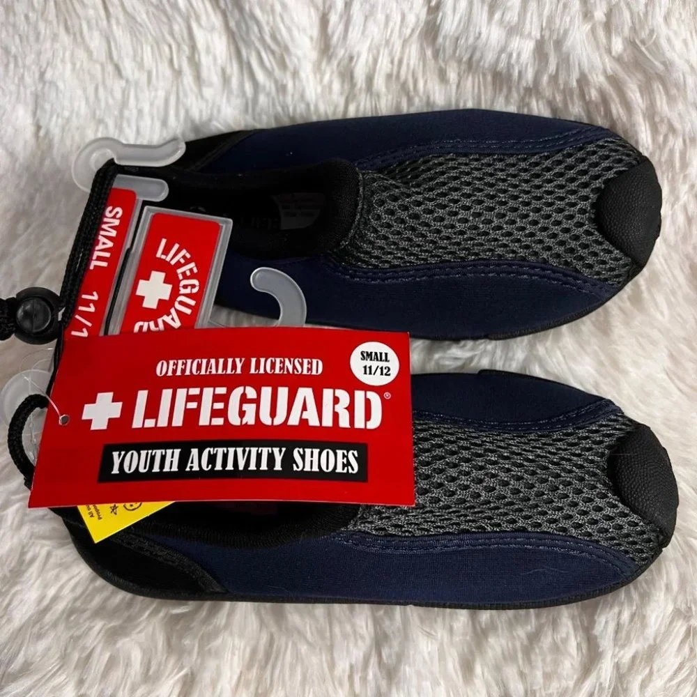 LIFEGUARD Boy's Size Small 11/12 Navy blue & Gray Water Shoe